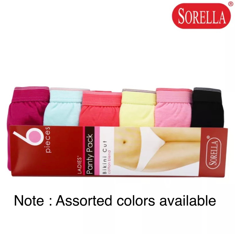 Original Sorella Bikini Panty With Guarter For Women 3pcs Or 6pcs S M L