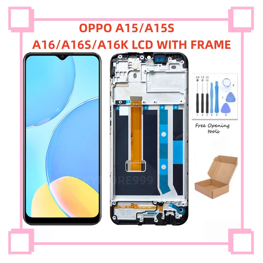 Original Lcd With Frame For OPPO A15 A15S A16 A16S A16K A56 LCD Touch