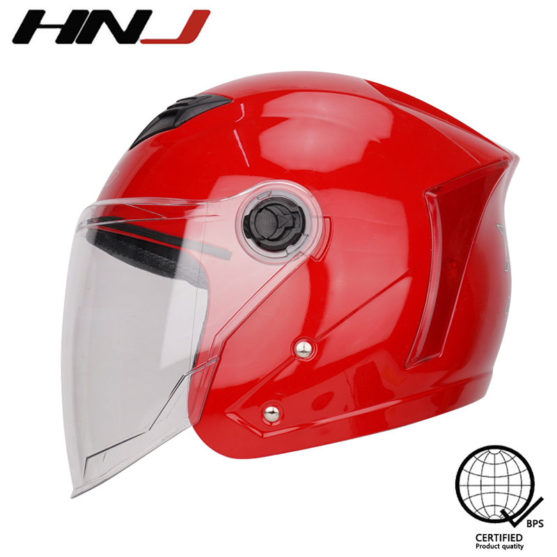 HNJ A4 001 Plain Motorcycle Helmet Half Face Unisex Medium Size