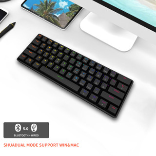 Leaven K Key Mechanical Keyboard Rgb Hotswapble Office Gaming