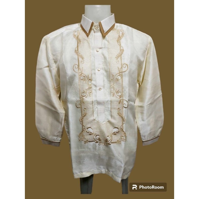 Barong Tagalog Modern Barong With Lining Mocca Piping Pi A Organza