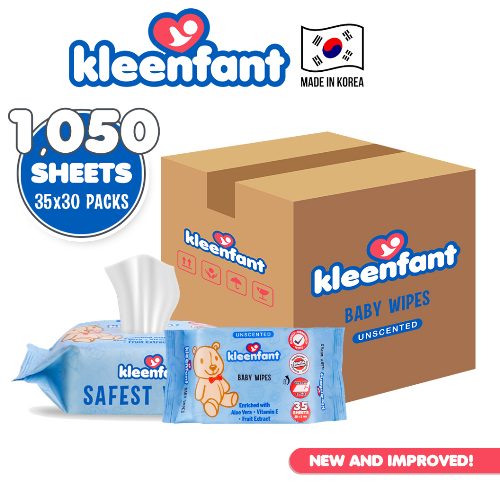 Kleenfant Baby Wipes Unscented Sheets Box Set Of Newborn Wet