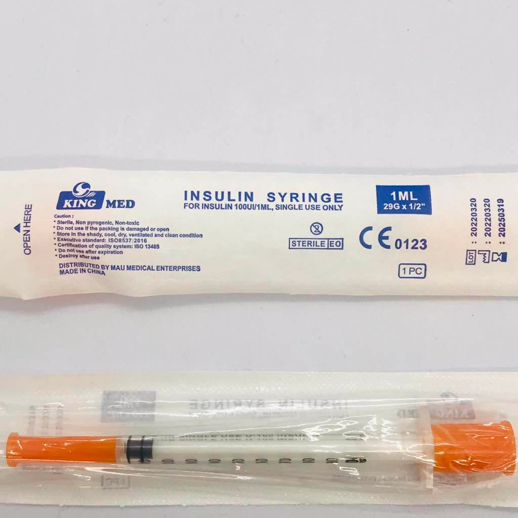 King Med Insulin Syringe Ml Sold Per Piece Shopee Philippines