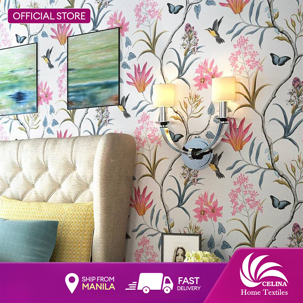 Celina Mx Cm European Floral Design Pvc Self Adhesive Waterproof