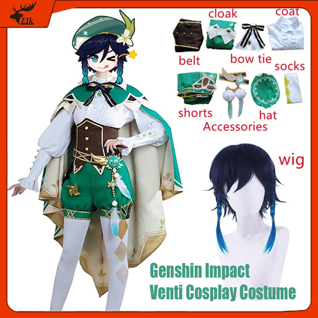 Genshin Impact Venti Cosplay Costumes Genshin Impact Barbatos Cloak