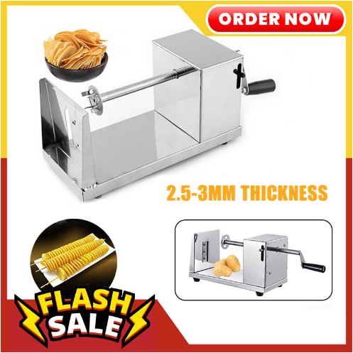 Manual Stainless Steel Twisted Potato Slicer Spiral French Fry