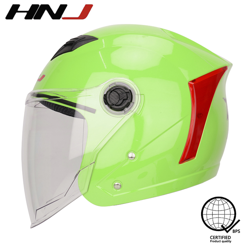 Hnj A Plain Motorcycle Helmet Half Face Unisex Medium Size