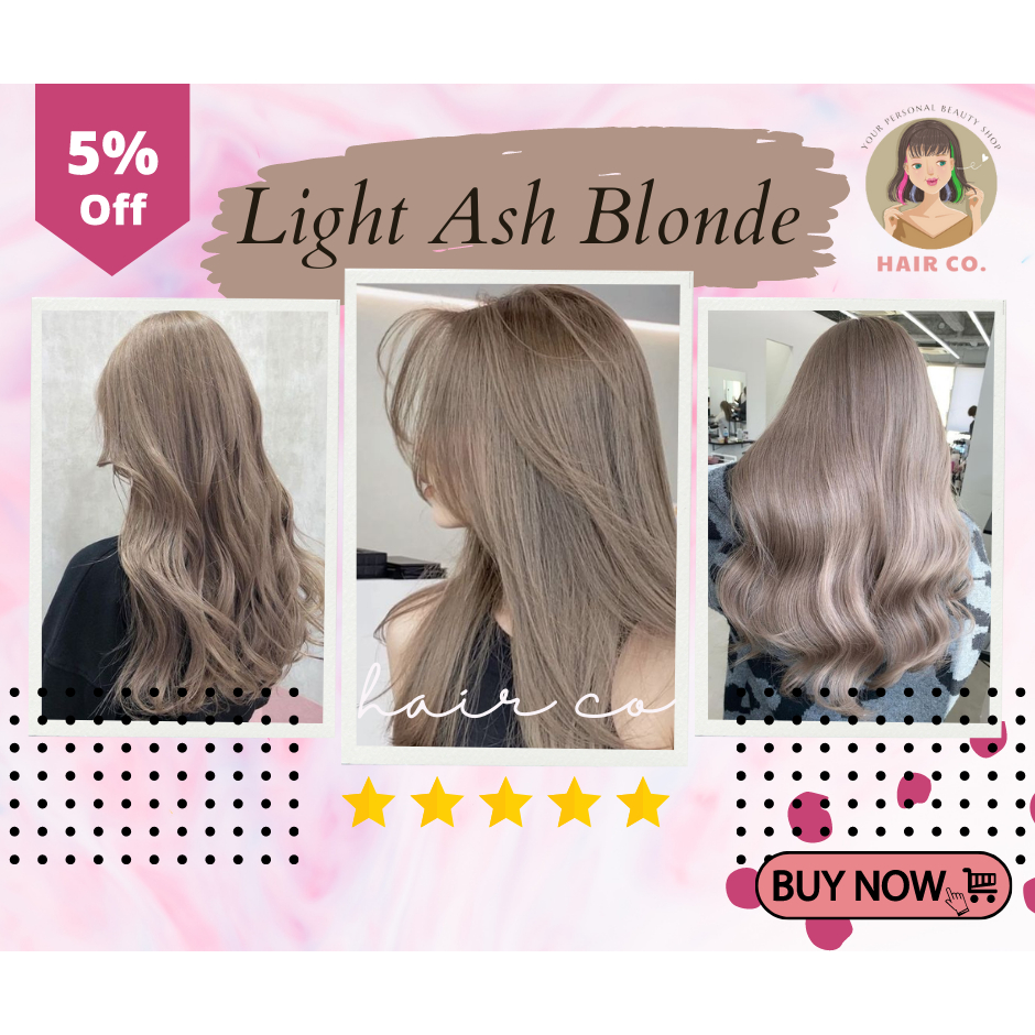 Light Ash Blonde Merry Sun Permanent Hair Color Complete Kit Shopee