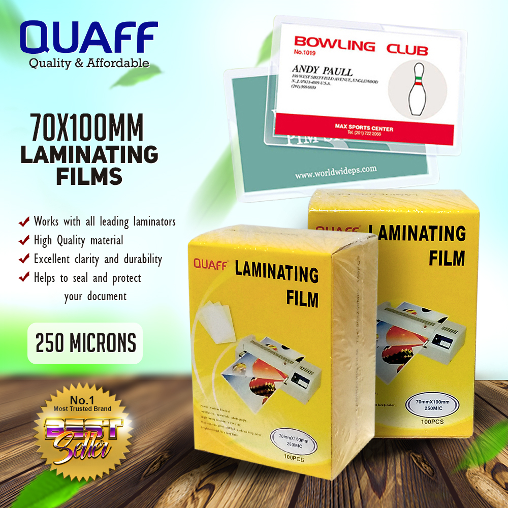 Id Size Quaff Laminating Film Micron Sheets Pack Shopee