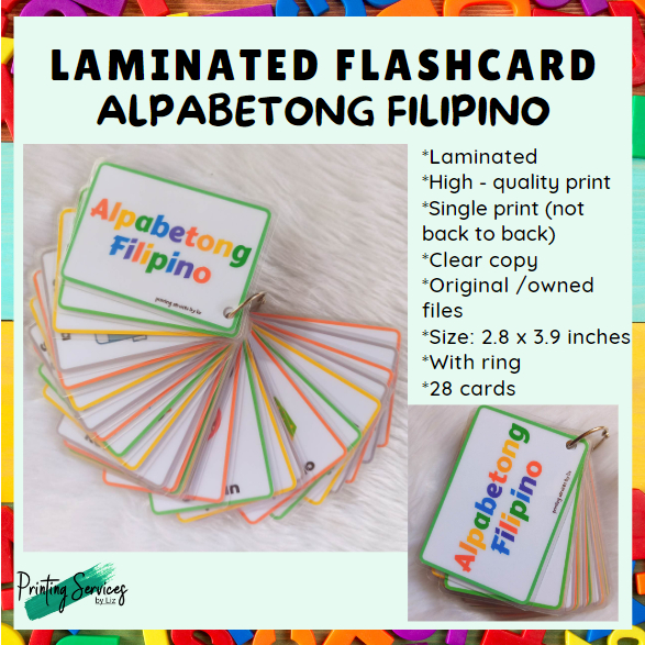 ALPABETONG FILIPINO LAMINATED FLASHCARD Shopee Philippines