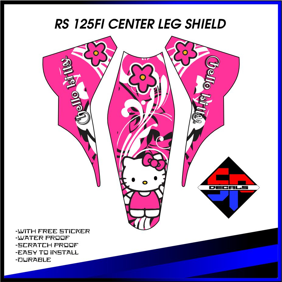 RS FI 125 BATOK CENTER LEG SHIELD HONDA HIGH QUALITY STICKER DECAL