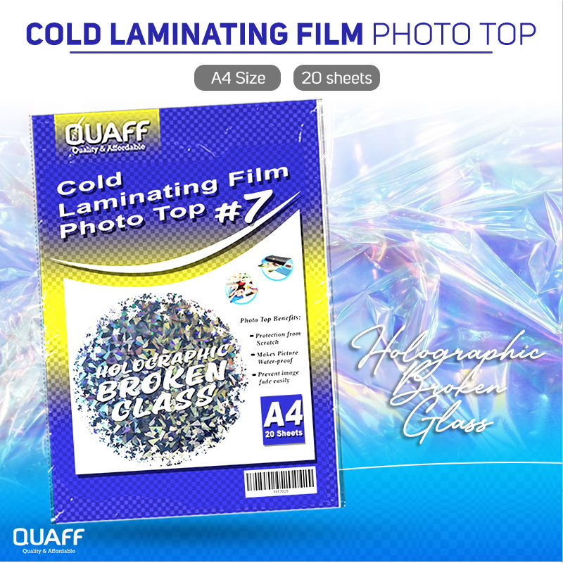 Quaff Photo Top Cold Laminating Film A Size Sheets Per Pack