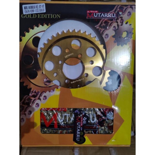 Mutarru Chain Sprocket Set Sniper150 155 Gold Chrome Black Shopee