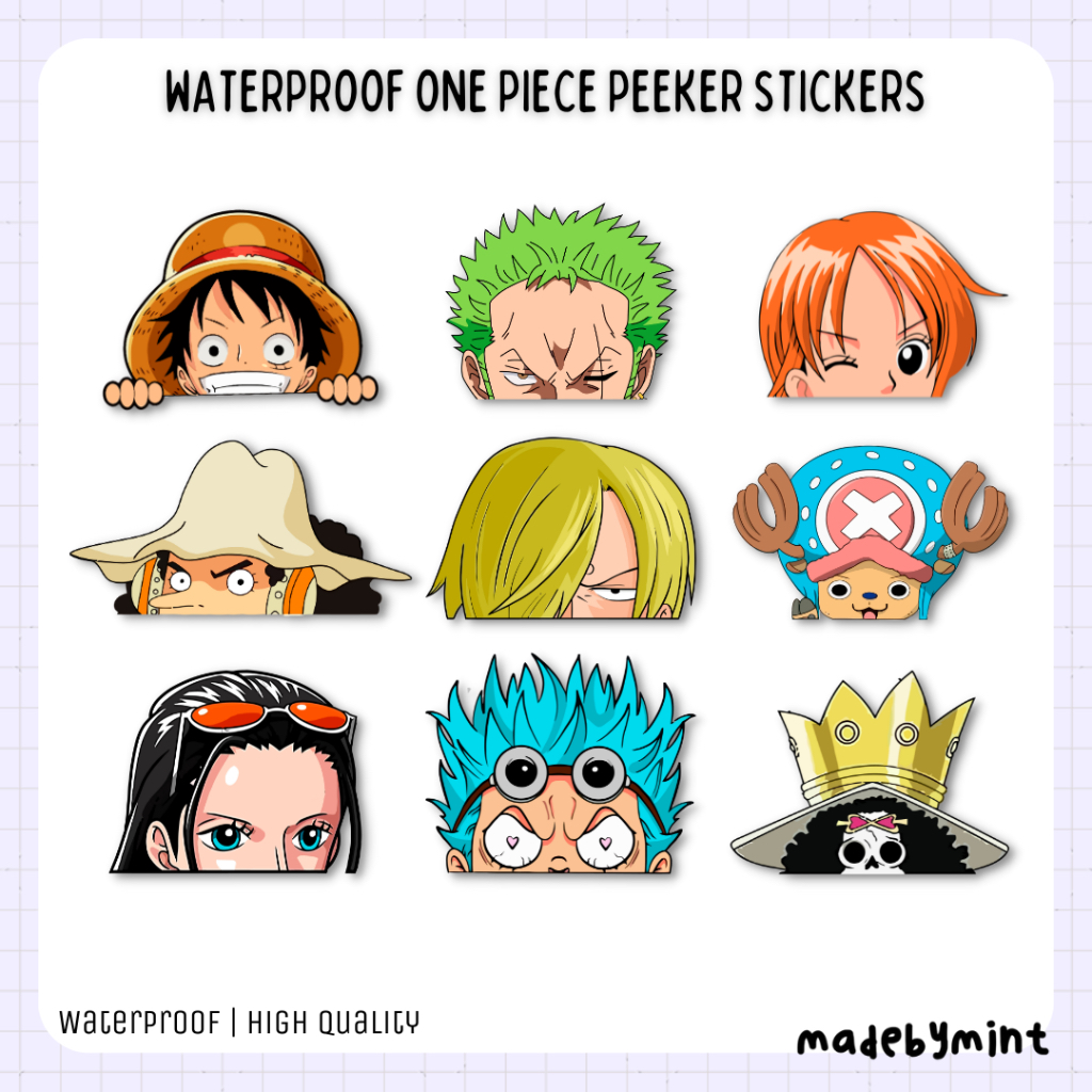 One Piece Waterproof Peeker Sticker Madebymint Shopee Philippines