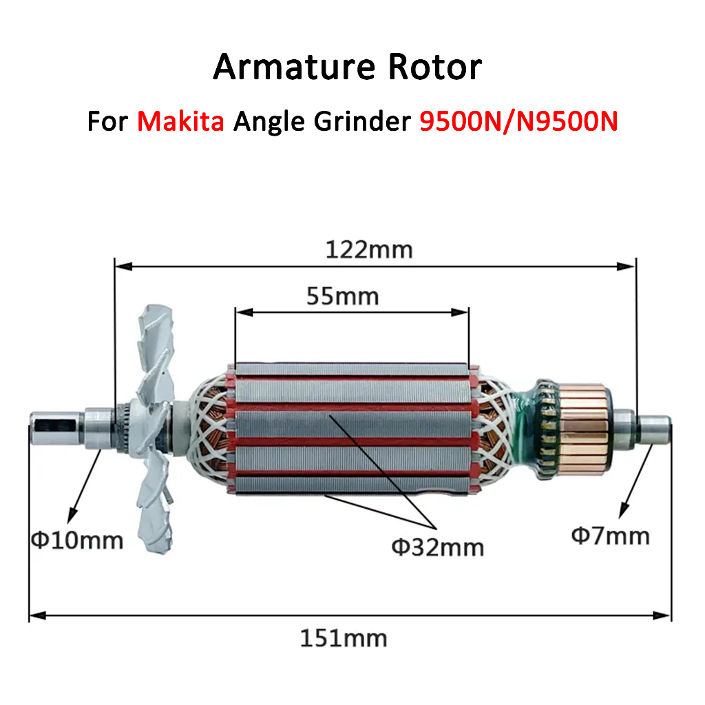 Original Ac V V Armature Rotor Anchor Replacement For Makita Angle