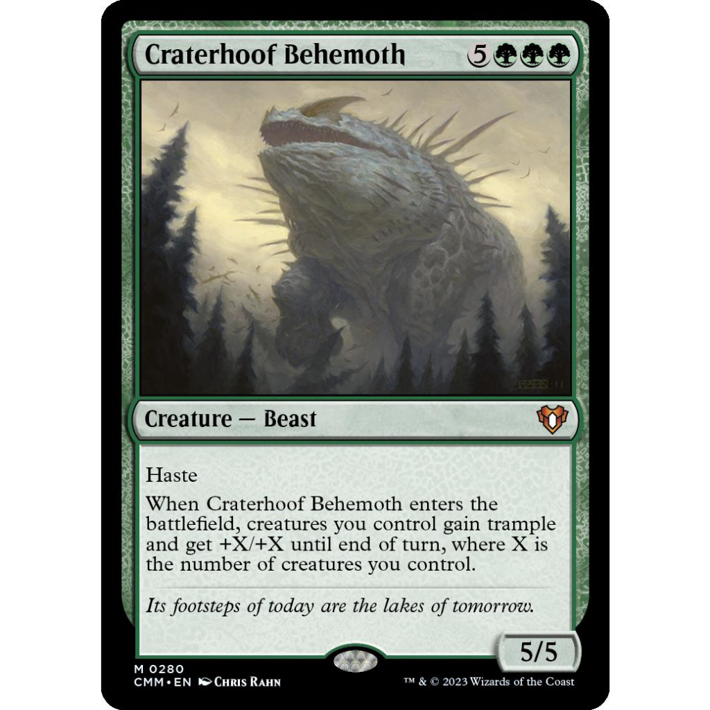 Craterhoof Behemoth Mystic Commander Masters Magic The Gathering