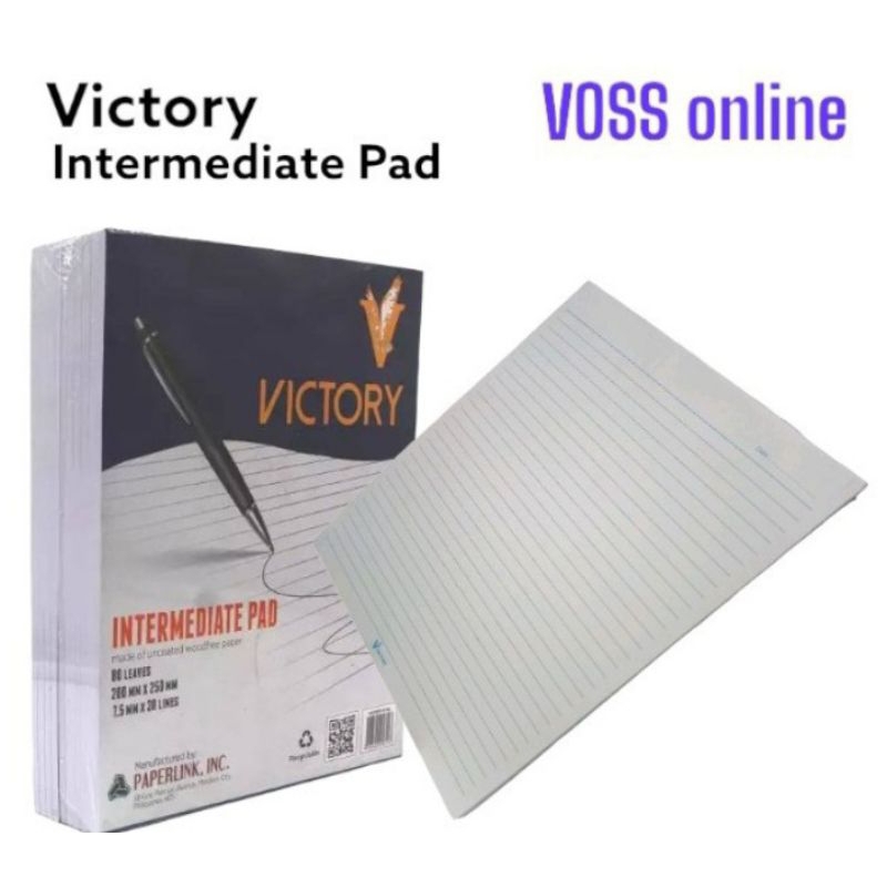 2 PADS Victory Intermediate Pad Paper 80 Leaves Shopee Philippines