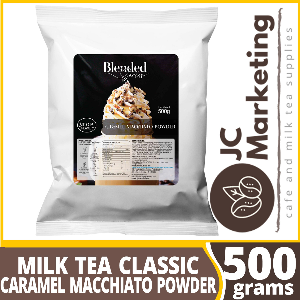 Top Creamery Blended Series Caramel Macchiato Powder 500g Shopee