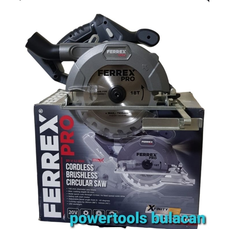 Ferrex Pro 20v Cordless Brushless Circular Skin Shopee Philippines