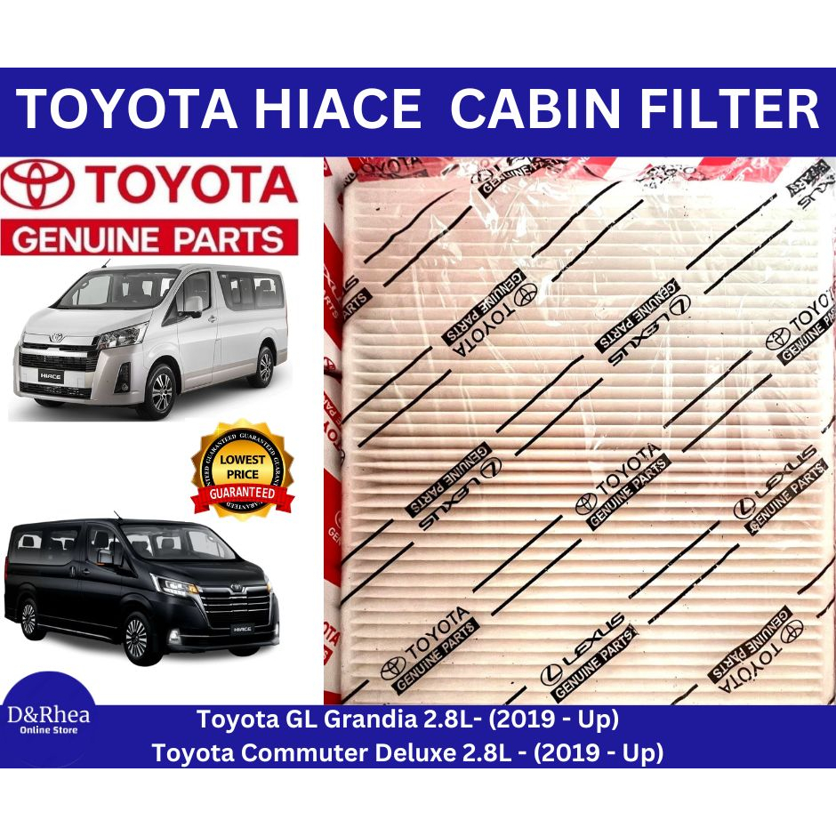 CABIN AIRCON FILTER FOR TOYOTA HIACE GL GRANDIA 2 8L AND COMMUTER