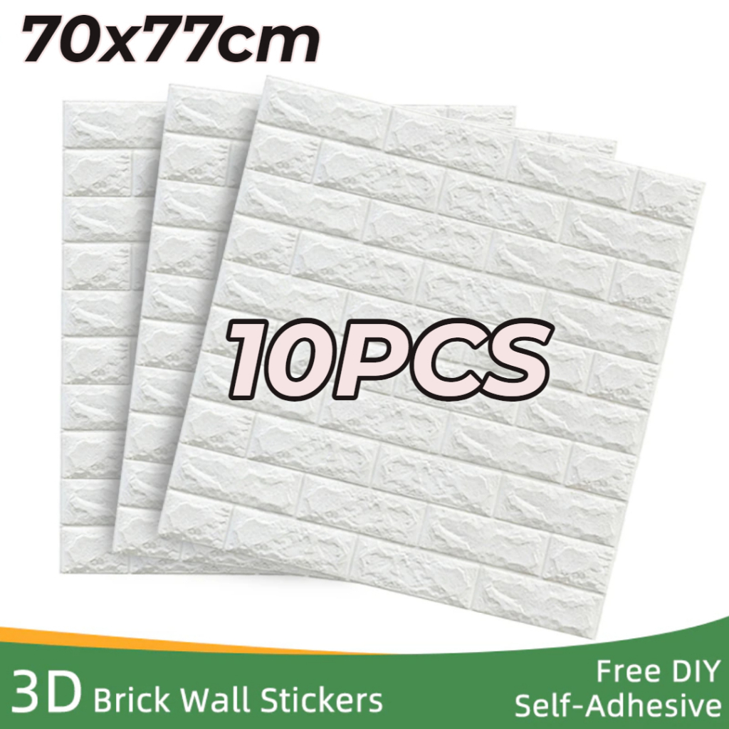 10pcs Big Size 70 77cm Cropable Wallpaper Self Adhesive Waterproof 3d