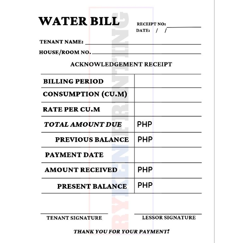 Rental Receipt For Paupahan Shopee Philippines