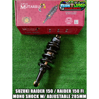 MUTARRU ADJUSTABLE MONO SHOCK 285MM BLACK SERIES FOR RAIDER 150 CARB