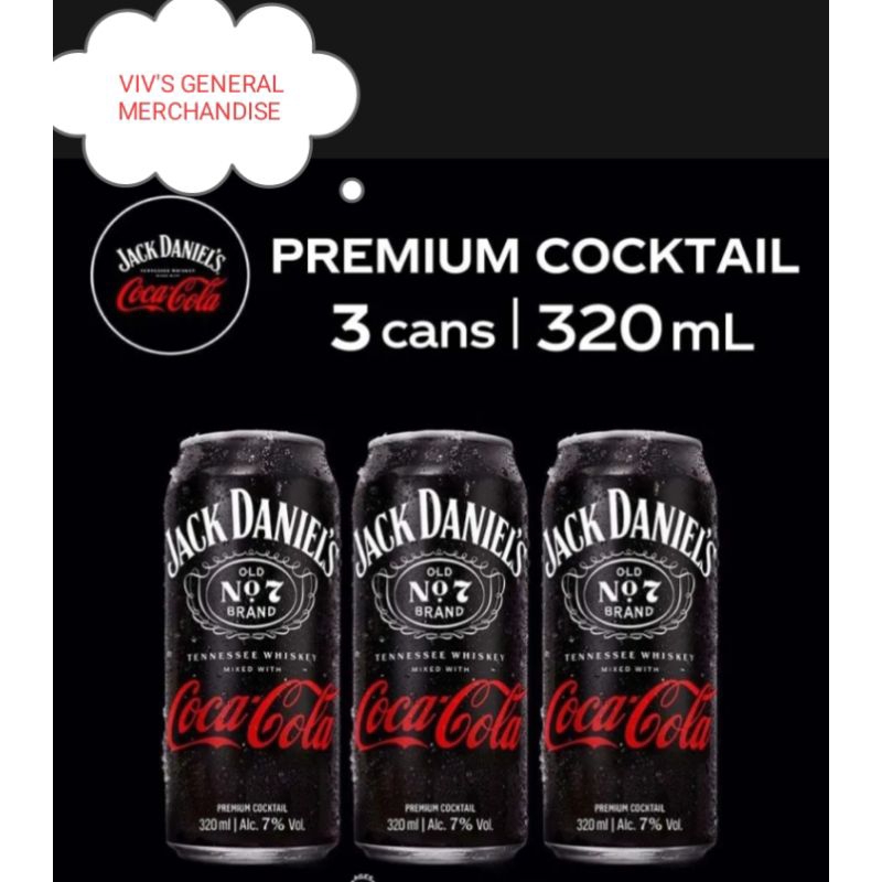 Jack Daniels Coca Cola Cans X Ml Shopee Philippines