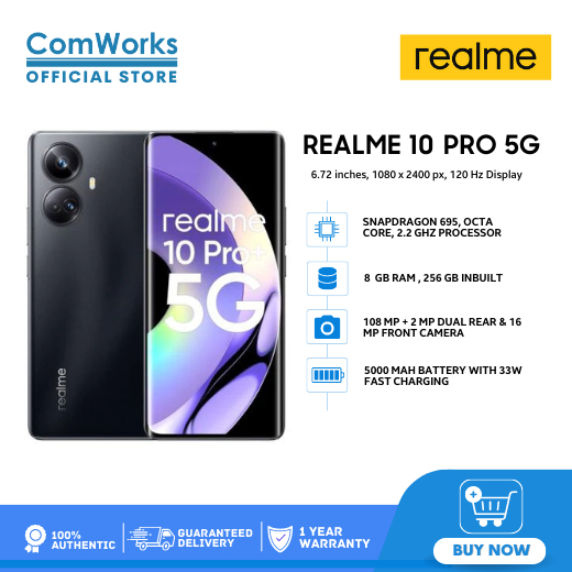 ComWorks Official Store Realme 10 Pro 5G 8GB 256GB 6 72 Inches