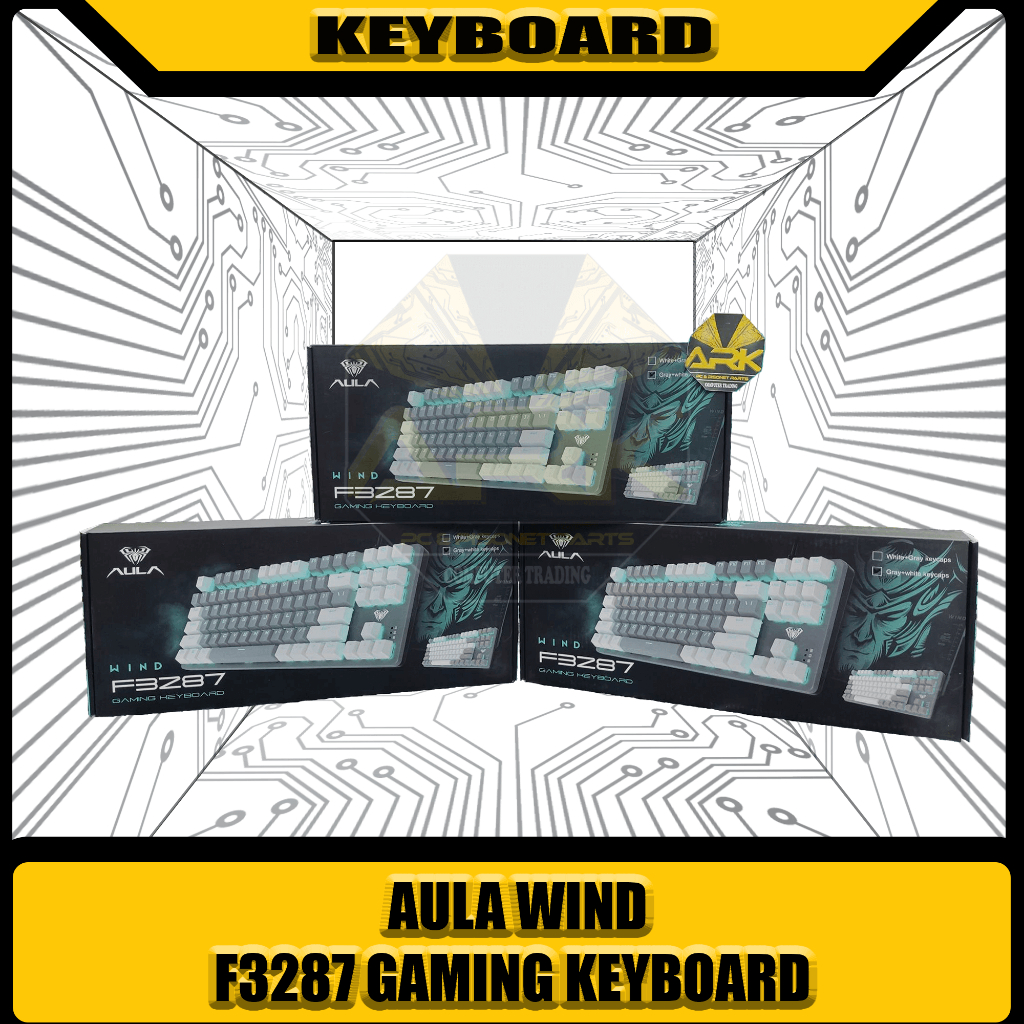 Aula F Gaming Mechanical Keyboard Grey White Shopee Philippines