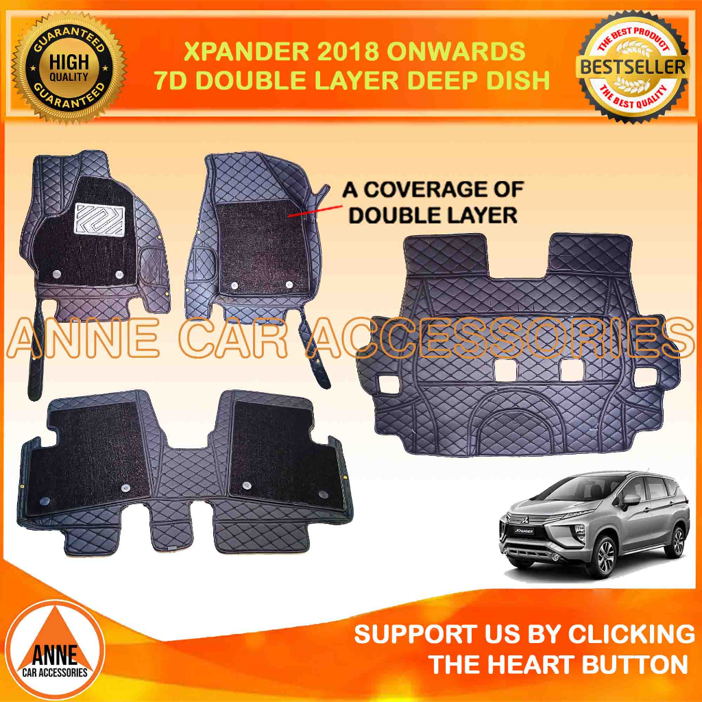 7D Double Layer ROHS Deep Dish Matting For Mitsubishi Xpander 2018