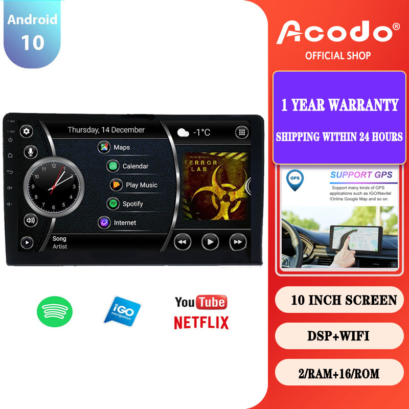 Acodo Car Stereo Din Android Inch Radio Player Quad Core G Ram