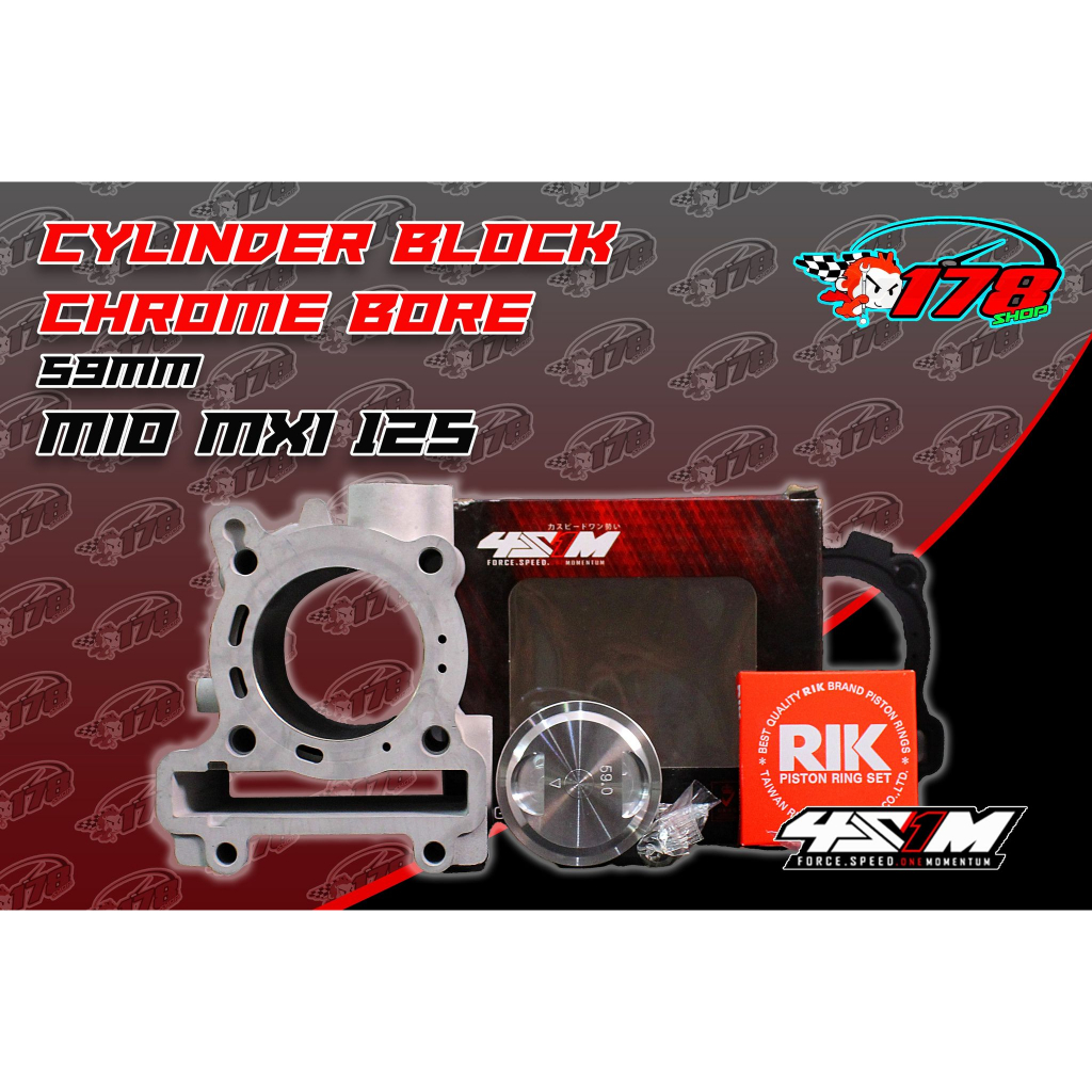 4S1M Yamaha Mio Mxi Cylinder Block Kit Chromebore 59MM Shopee