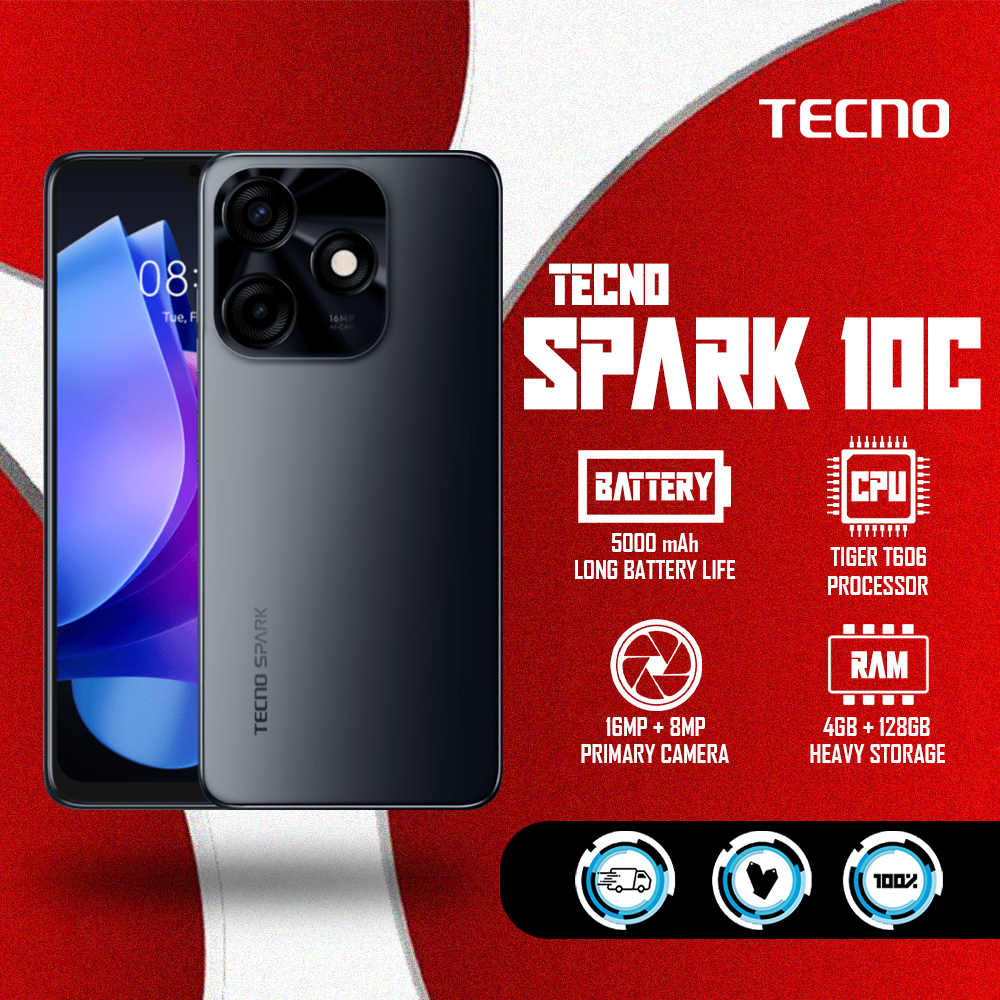 Tecno Spark 10C 4GB RAM 128GB ROM 6 6 Inches UNISOC Tiger T606