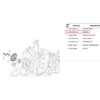 R B Ph E Oil Pump Gasket Mio I Line Up Mio Soul I