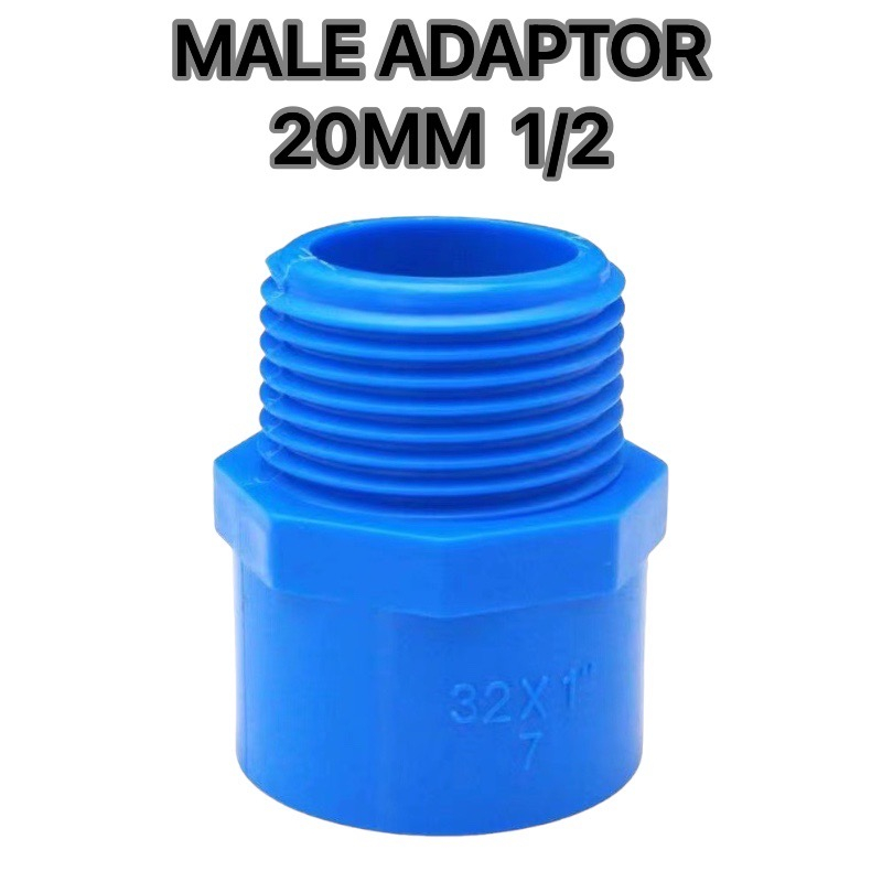 PVC BLUE FITTINGS 1 2 3 4 1 Elbow Tee Adaptor Coupling End Cup