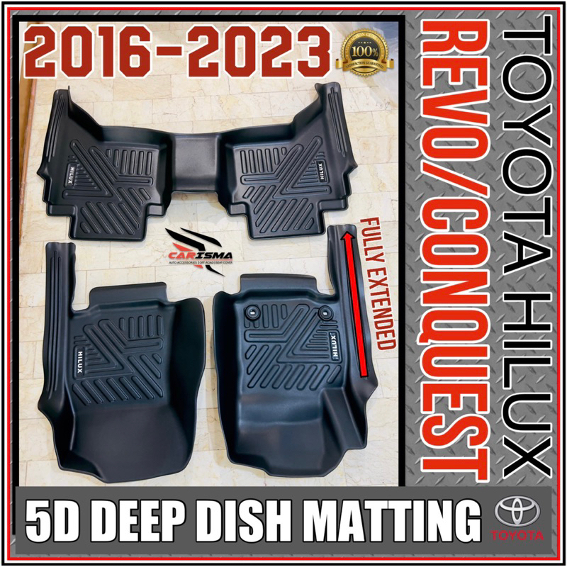 TOYOTA HILUX REVO CONQUEST 2016 2024 ORIGINAL 5D DEEP DISH MATTING