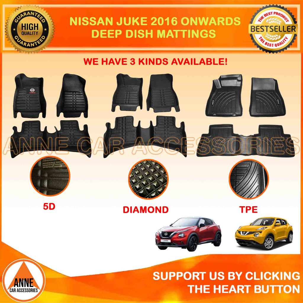 Tpe D Diamond Deep Dish For Nissan Juke On Car Matting High