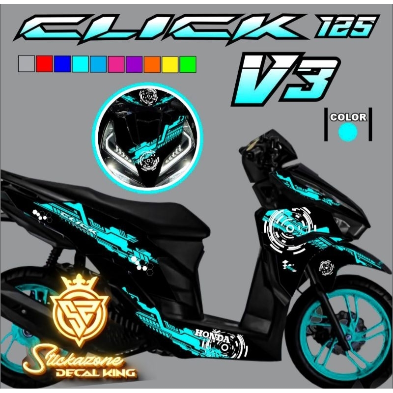 HONDA CLICK V3 125i FULL DECALS PRINTED LAMINATED Shopee Philippines