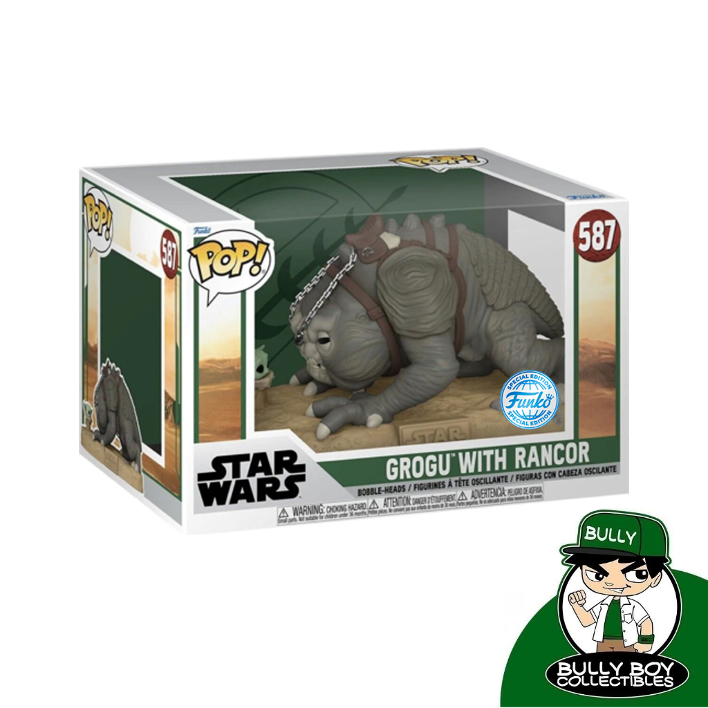 Funko POP Jumbo Star Wars The Book Of Boba Fett Grogu With Rancor