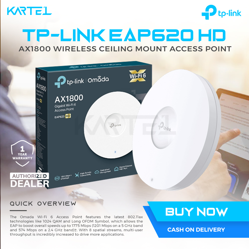 TP LINK EAP620 AX1800 CEILING MOUNT WI FI 6 ACCESS POINT Shopee