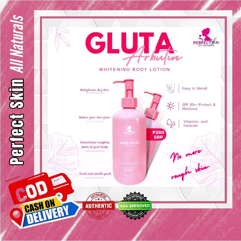 CBH AUTHENTIC PERFECT SKIN GLUTA ARBUTIN LOTION WITH SPF85 Shopee