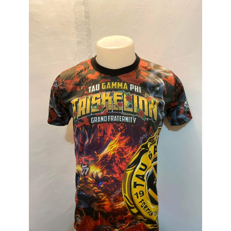 TRISKELION TAU GAMMA PHI Fratshirt Full Sublimation RED Shopee