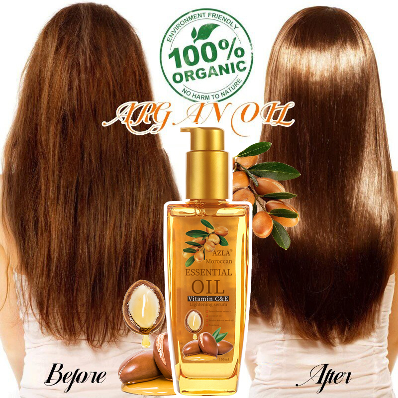 Azla Moroccan Argan Oil Hair Serum Vitamin E For Dry Frizzy Newly