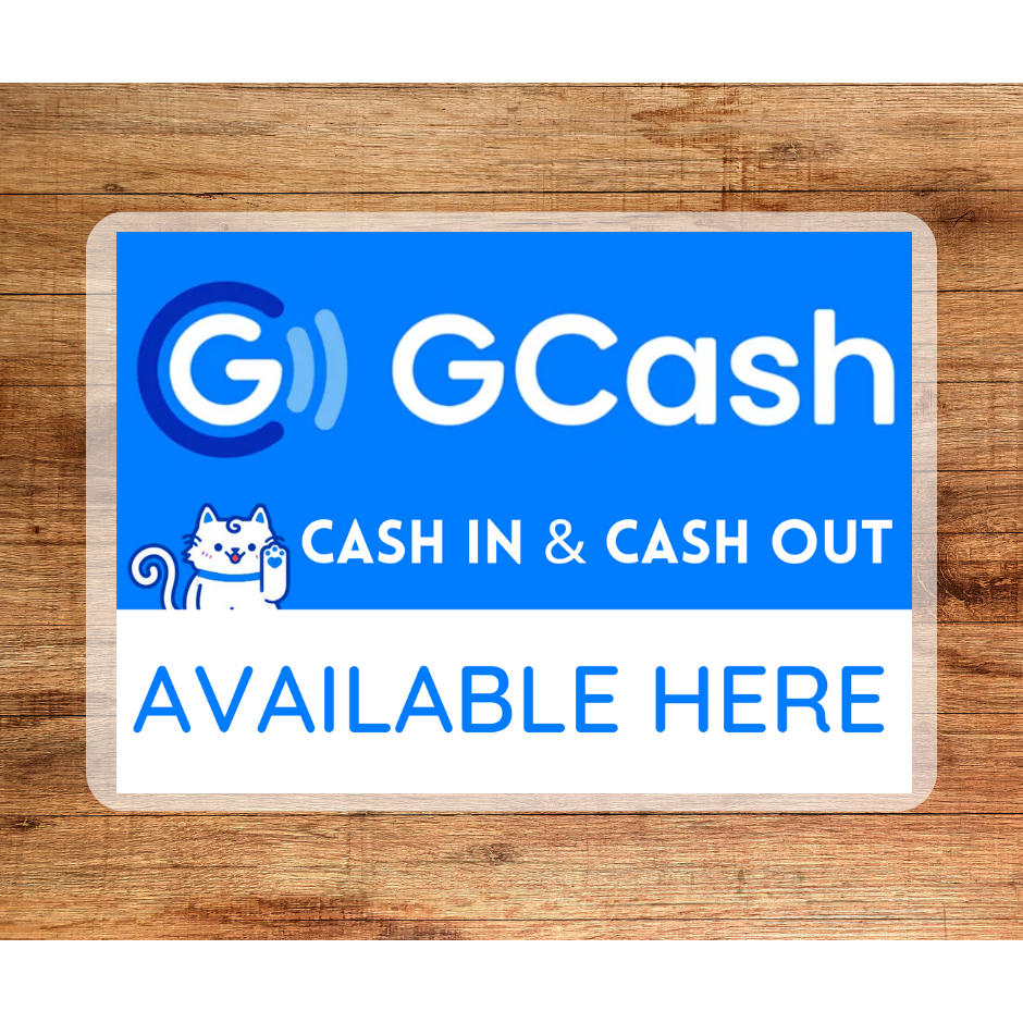 A J Gcash Maya Bank Load Laminated Signage A4 Size Sign Shopee