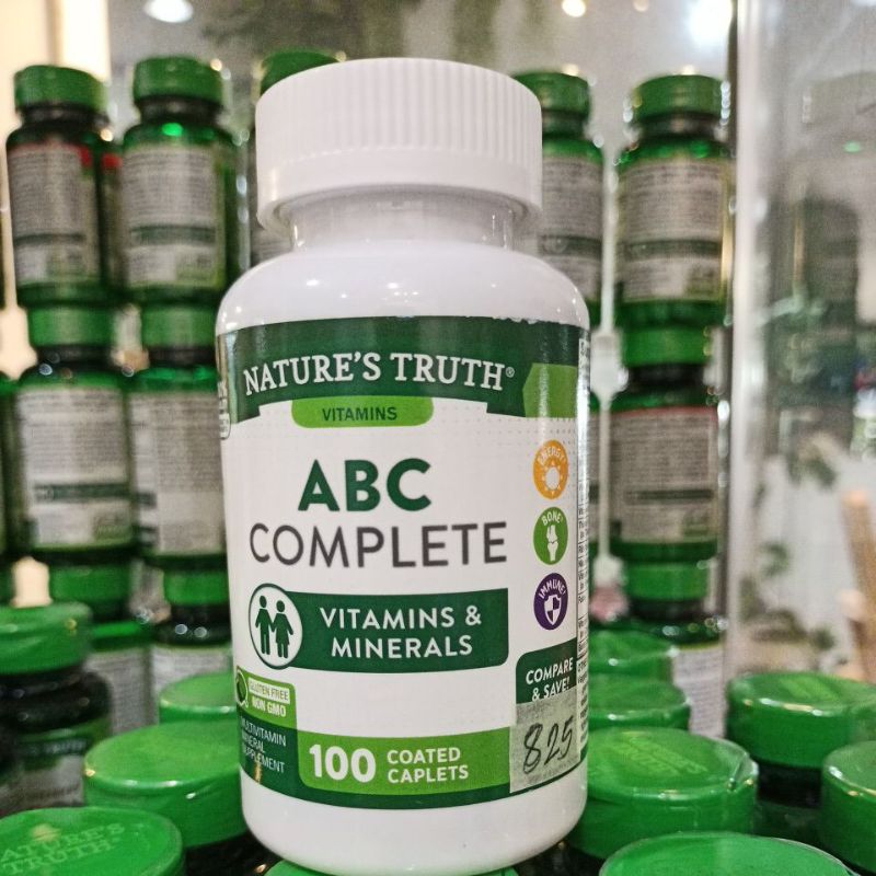 ABC Complete Vitamins Minerals 100 Coated Caplets Shopee Philippines