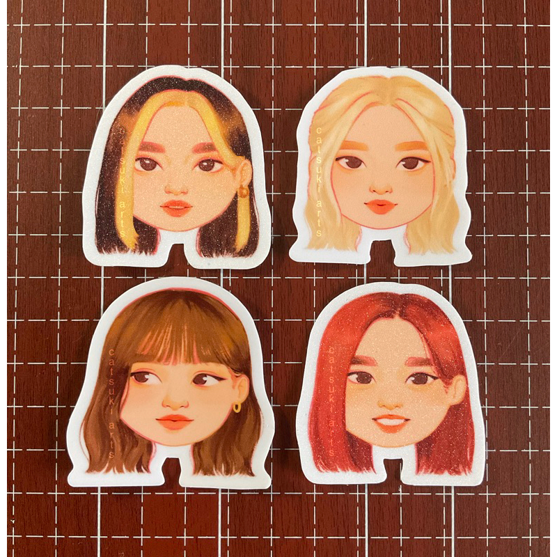 K Pop Blackpink Fanart Laminated Vinyl Stickers Waterproof Shopee