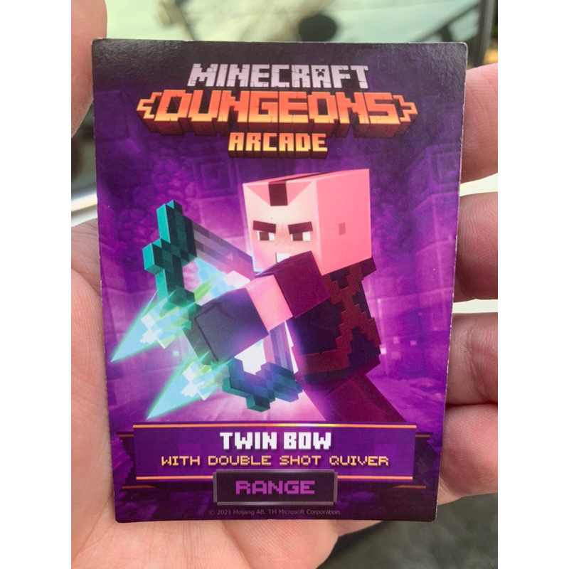 Twin Bow Minecraft Dungeons Arcade Card Timezone Bar Code Playing Card