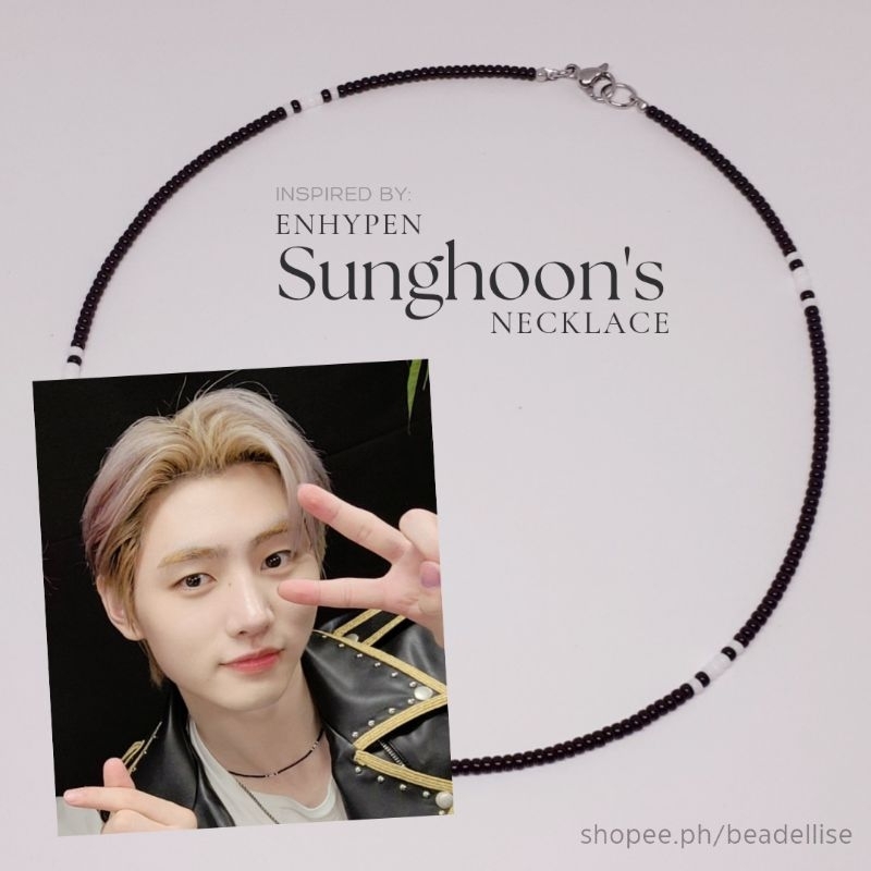 Kpop Inspired Beaded Accessories Enhypen Sunghoon S Necklace Shopee