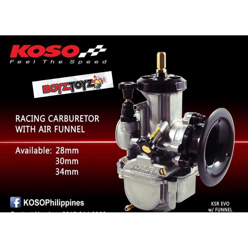 KOSO CARBURETOR 28mm EVO Shopee Philippines